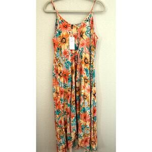 Brovave Brovave Floral Maxi Dress Sleeveless Boho Summer Sundress NWT Size M